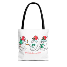 Holiday Tote Bag with Festive Ghosts