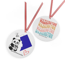 Washington DC Ornament - Cute Panda Design & Retro Style