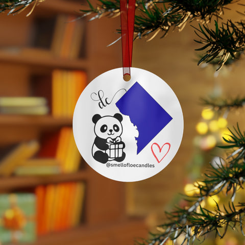Washington DC Ornament - Cute Panda Design & Retro Style