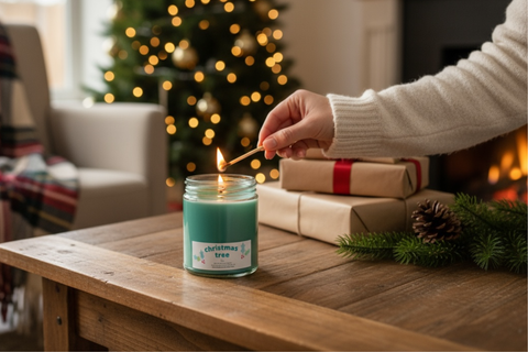 Christmas Tree, 8 oz Wooden Wick Candle