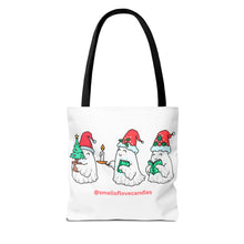 Holiday Tote Bag with Festive Ghosts