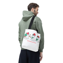 Holiday Tote Bag with Festive Ghosts