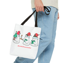 Holiday Tote Bag with Festive Ghosts
