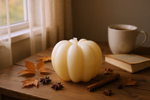 Limited Edition: 🤍 White Pumpkin Soy Pillar Candle