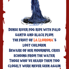 Limited Edition: La Llorona, 10 oz Periwinkle Halloween Candle