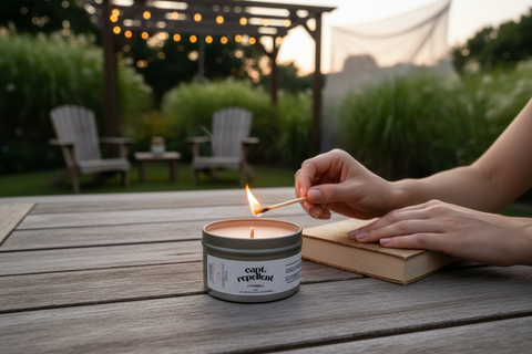 Captain Repellent Citronella Candle, 8 oz
