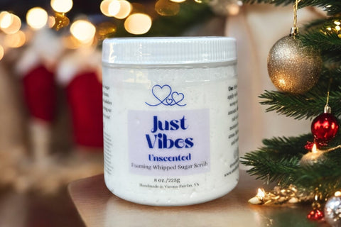 Just Vibes, Unscented Exfoliating Sugar Scrub