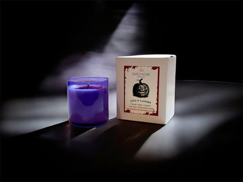 Limited Edition: Jack O' Lantern, 10 oz Periwinkle Halloween Candle