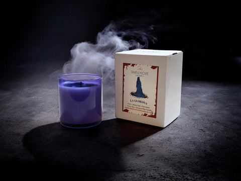 Limited Edition: La Llorona, 10 oz Periwinkle Halloween Candle