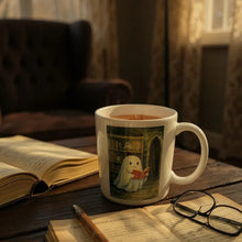 Limited Edition: 👻🎃📖 Bookish Ghost Mug, Wooden Wick Candle